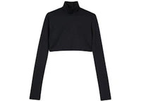 Ambush Mini Monogram Crop Top Shirt Black