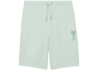 Ami Paris AMI de Coeur Tone-On-Tone Track Shorts Aqua