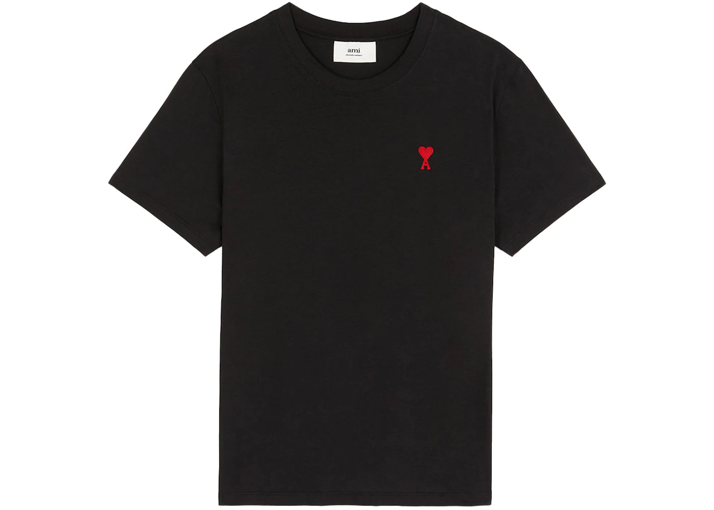 Ami Paris Ami De Coeur Classic Fit T-Shirt Schwarz/Rot - vue 360