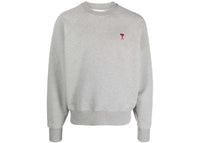 Ami Paris Ami De Coeur Rundhals-Sweatshirt Grau