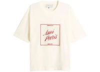 Ami Paris Ami De Coeur Heritage Print T-shirt Cream