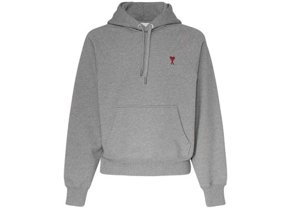 Ami Paris Ami De Coeur Hoodie Grey
