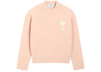 Ami Paris Ami De Coeur Logo Crewneck Sweater Pink