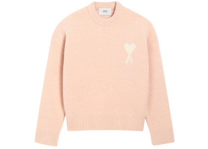 Ami Paris Ami De Coeur Logo Crewneck Sweater Pink - apparel view 2