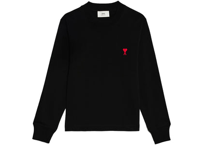 Ami Paris Ami De Coeur Long Sleeved T-shirt Black