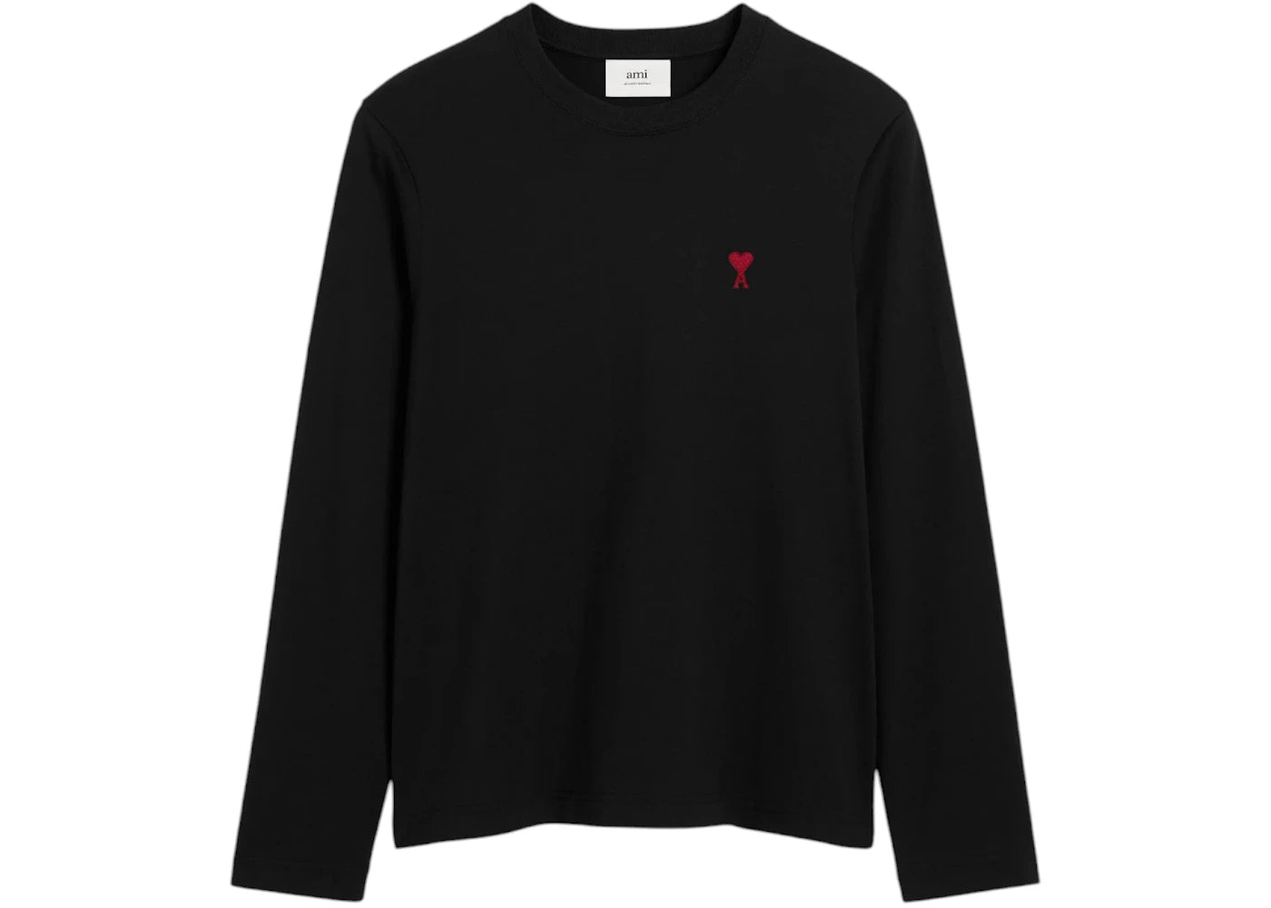 Ami Paris Ami De Coeur Long Sleeves T-shirt Black
