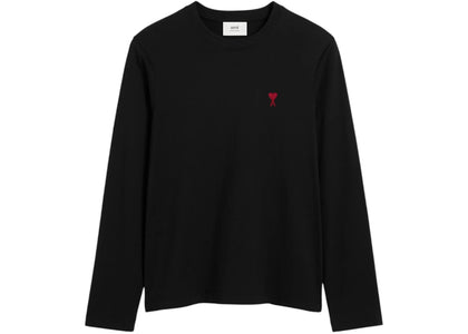 Ami Paris Ami De Coeur Long Sleeves T-shirt Black