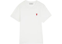 Ami Paris Ami De Coeur Patch Logo Classic Fit T-Shirt Weiß/Rot