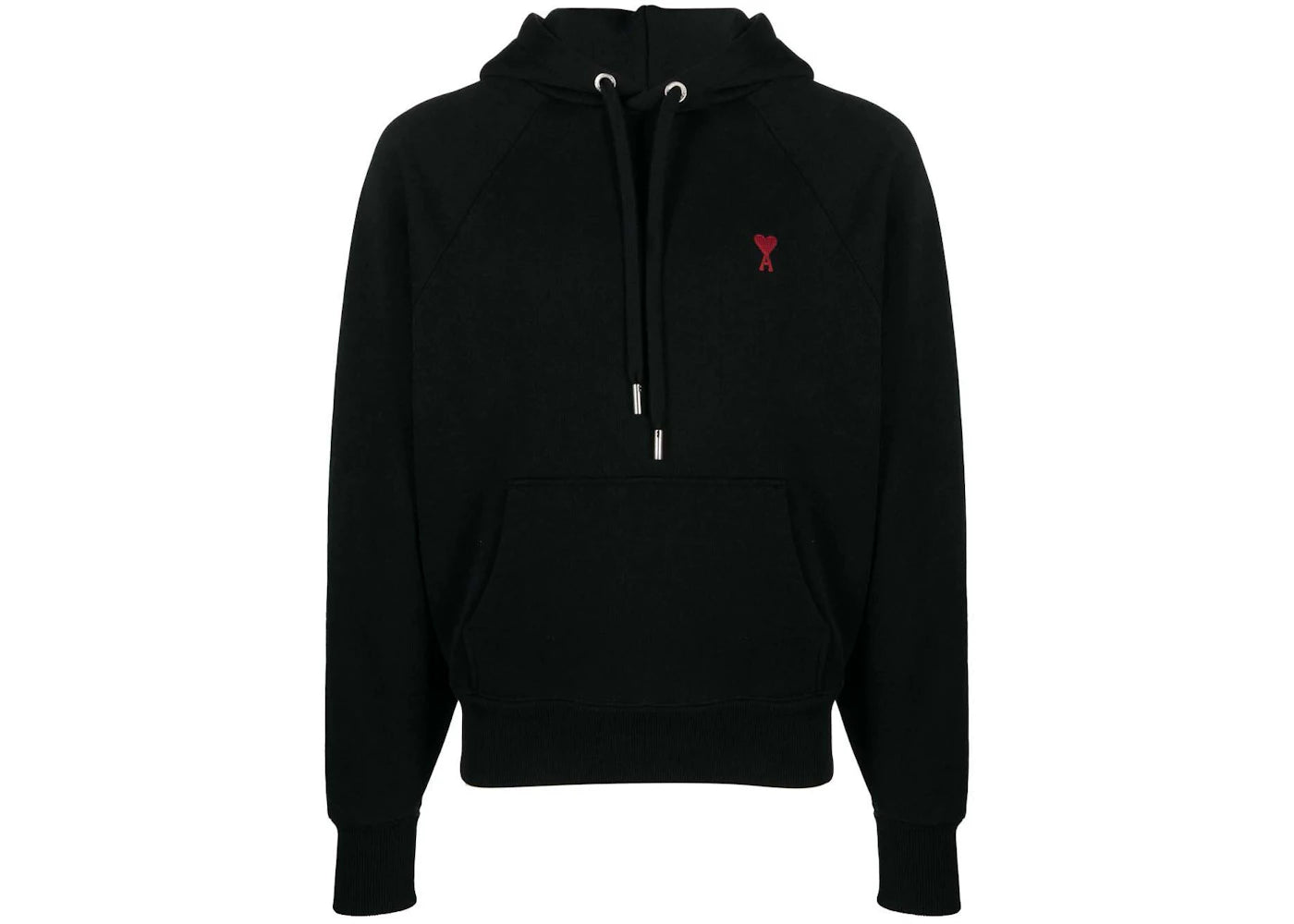 Ami Paris Ami De Coeur Small Logo Hoodie Schwarz - vue 360