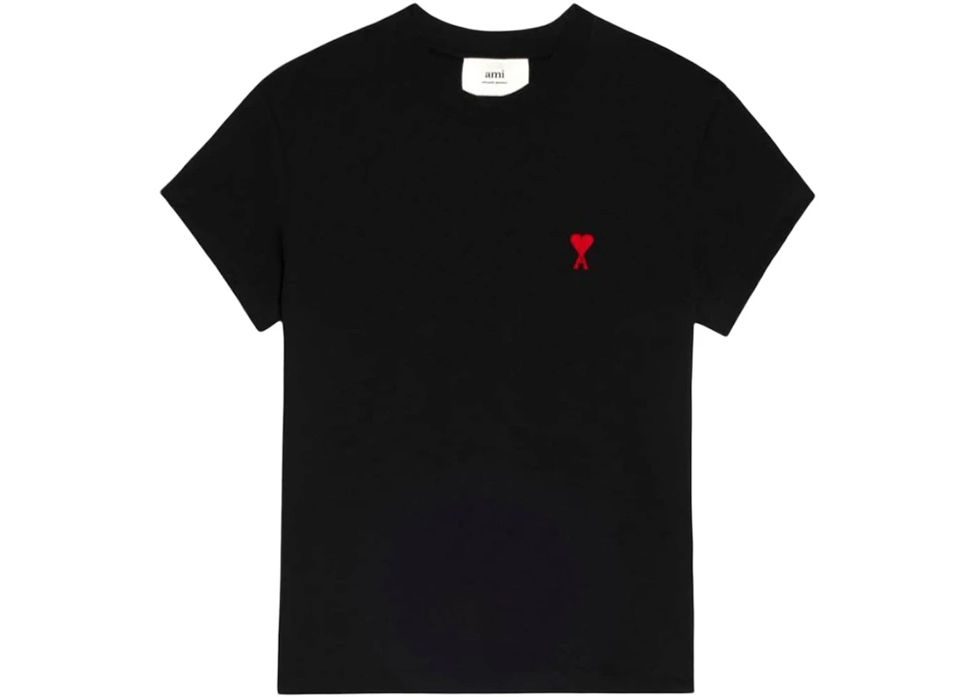 Ami Paris Ami De Coeur T-Shirt Black/Red