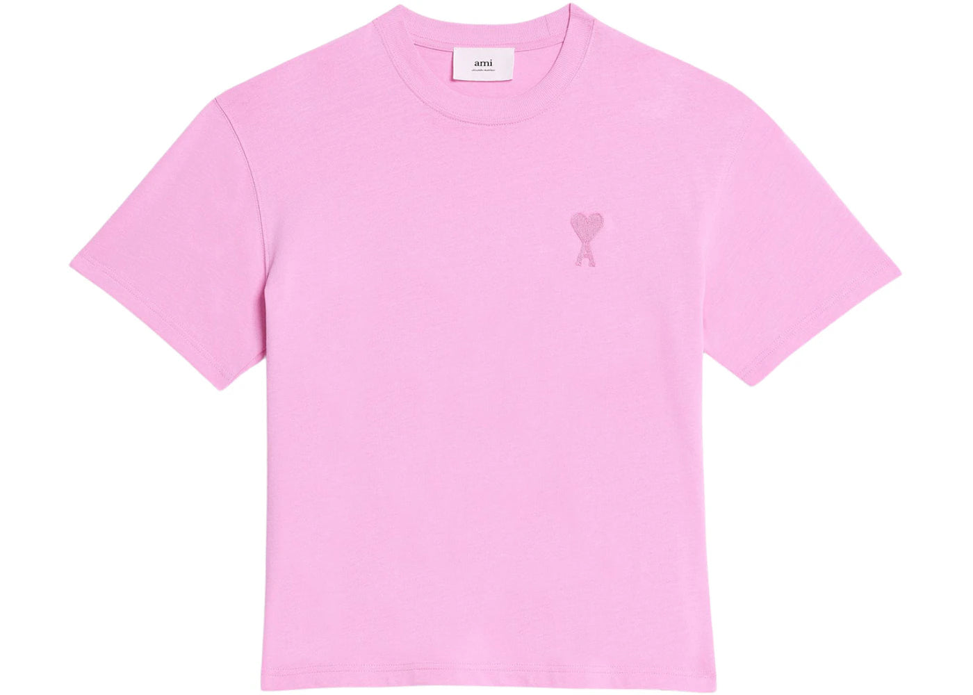 Ami Paris Ami De Coeur Tonal Boxy Fit T-Shirt Candy Pink