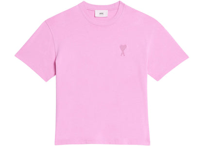 Ami Paris Ami De Coeur Tonal Boxy Fit T-Shirt Candy Pink
