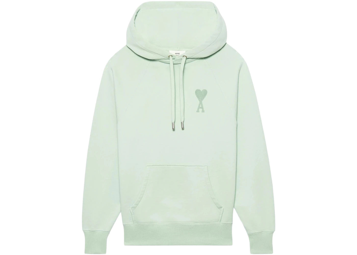 Ami Paris Ami De Coeur Tonal Hoodie Aqua - vue 360
