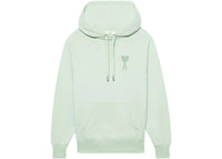 Ami Paris Ami De Coeur Tonal Hoodie Aqua