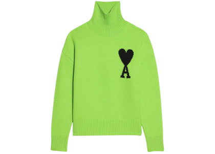 Ami Paris Ami de Cœur Turtleneck Sweater Green/Black