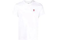 Ami Paris Ami De Coeur T-Shirt Klassische Passform Weiß/Rot