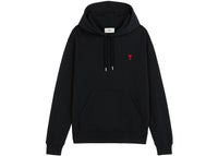 Ami Paris Ami De Coeur Kapuzenpullover mit Logo-Stickerei Schwarz/Rot