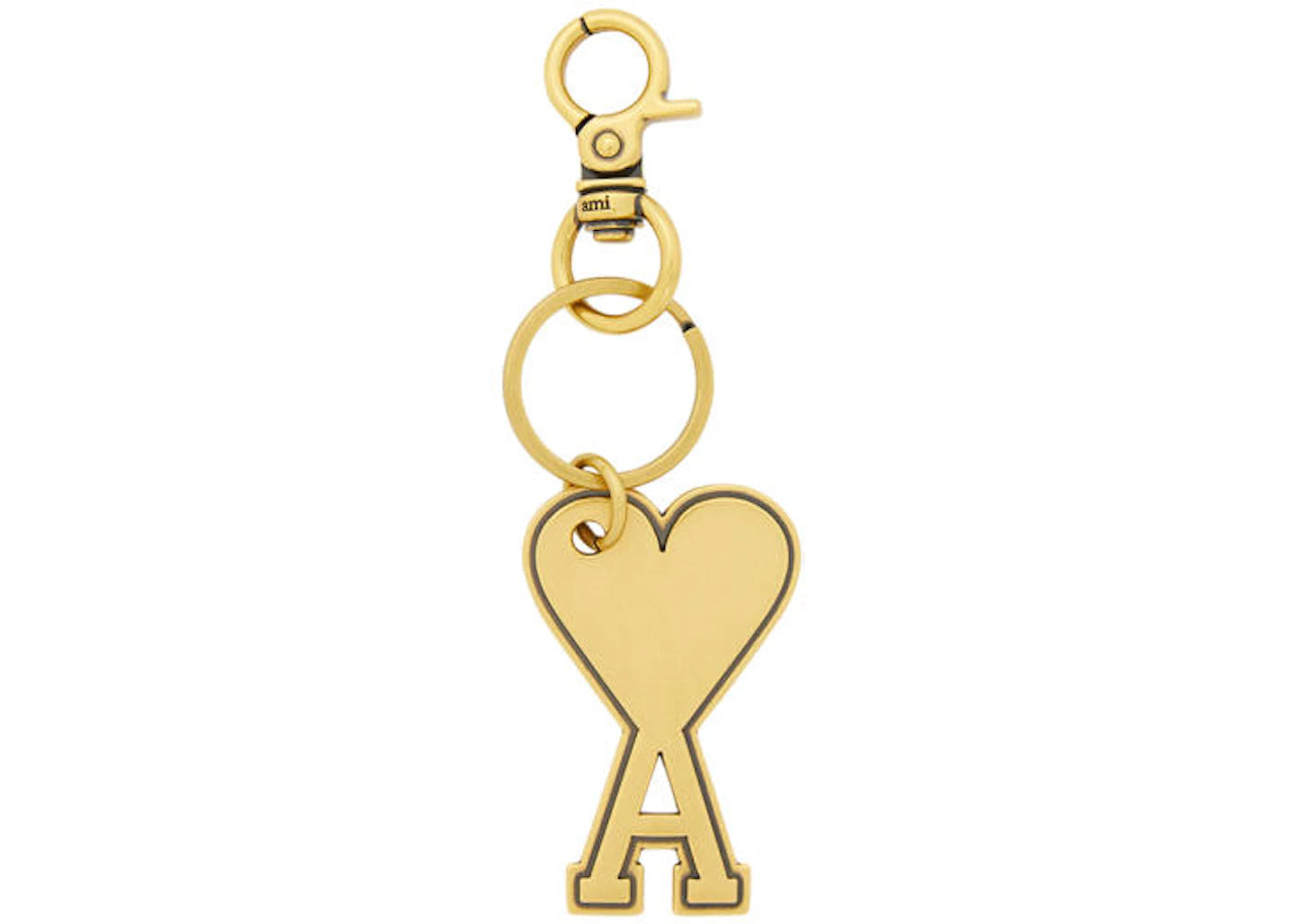 Ami Paris Ami de Coeur Keyring Brass