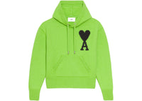Ami Paris Ami de Coeur Merino Wool Knit Hoode Green/Black