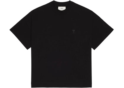 Ami Paris Ami de Coeur Organic Cotton T-Shirt Black