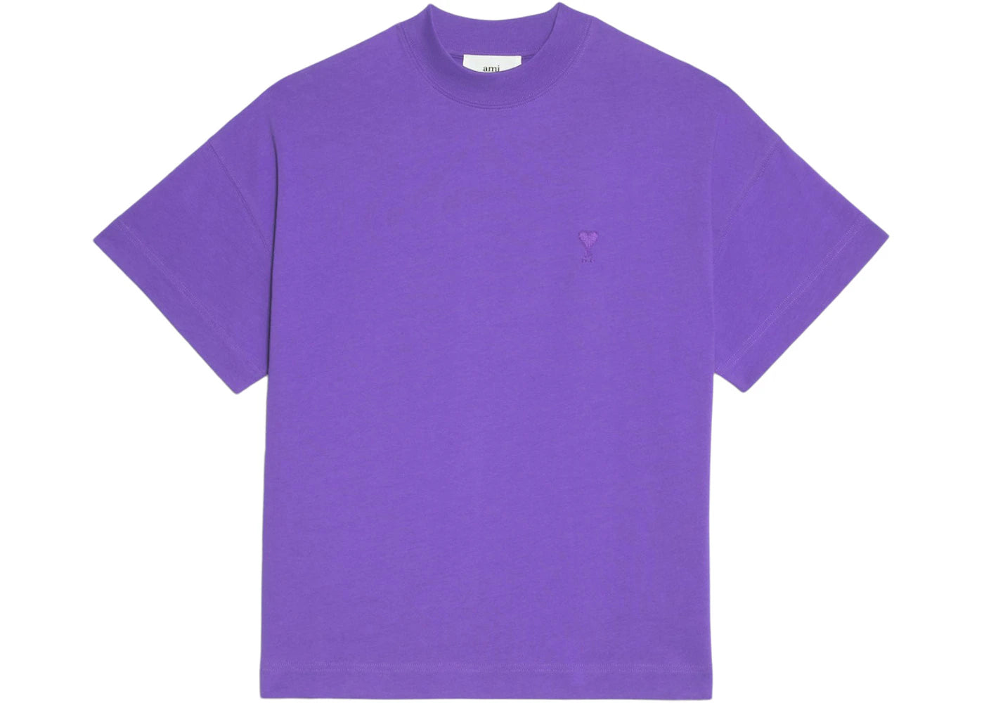 Ami Paris Ami de Coeur Organic Cotton T-Shirt Purple