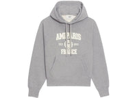 Ami Paris Logo Hoodie Grey