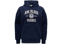 Ami Paris Logo Hoodie Marine Blue