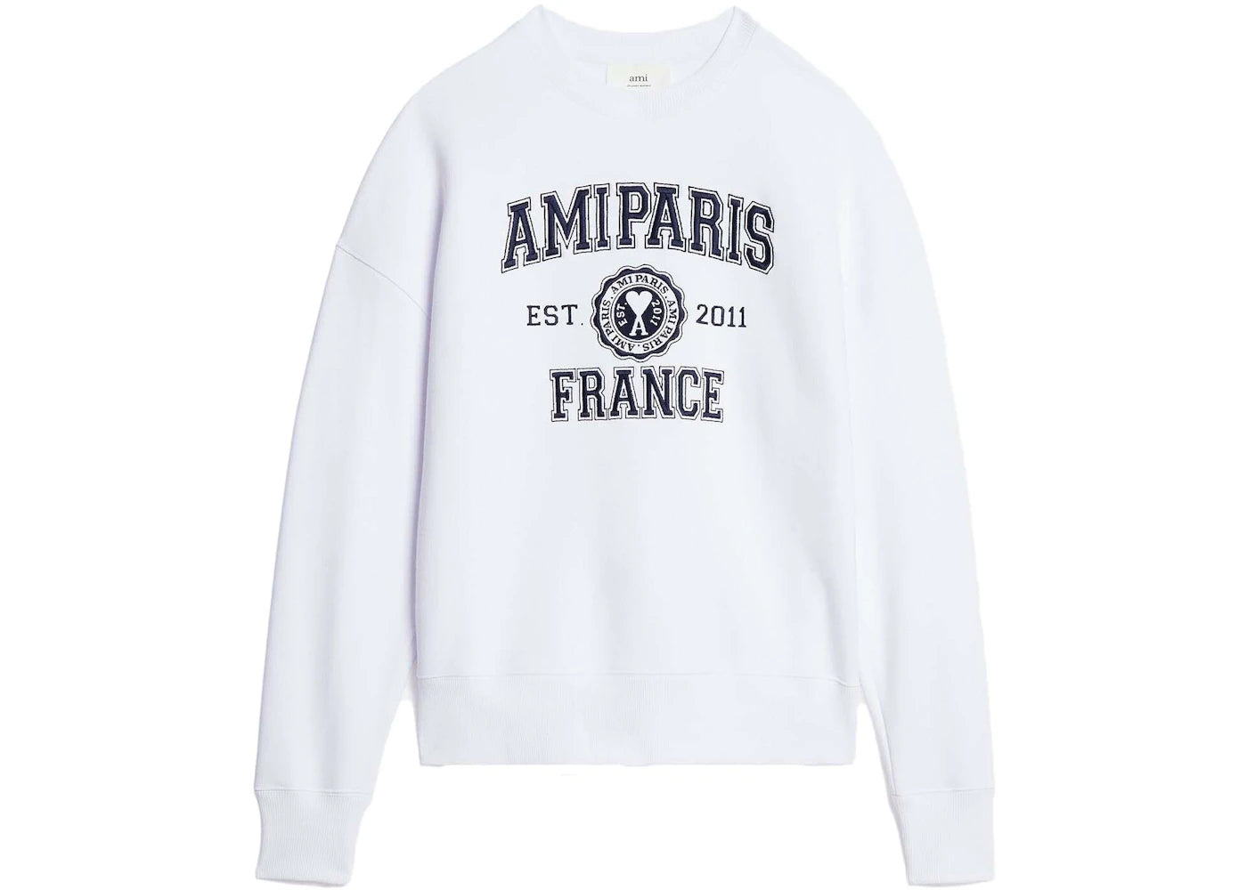 Ami Paris Logo Sweatshirt White