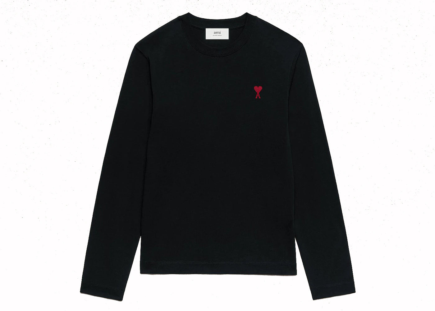 Ami Paris Long Sleeve Ami De Coeur T-Shirt Black - vue secondaire A