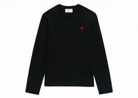 Ami Paris Long Sleeve Ami De Coeur T-Shirt Black