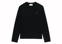 Ami Paris Long Sleeve Ami De Coeur T-Shirt Black
