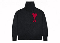 Ami Paris Roter Ami De Coeur Pullover Schwarz/Rot