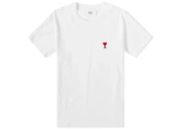 Ami Paris Tonal Ami De Coeur S/S T-Shirt Naturweiß/Rot