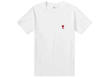 Ami Paris Tonal Ami De Coeur S/S T-shirt Natural White/Red