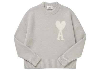 Ami Paris de Coeur Cloudy Wool Sweater Earl Grey/Ivory