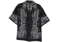 AMIRI Bandana Paint Bowling Shirt Black
