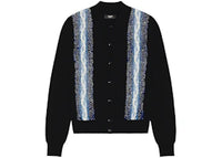 AMIRI Crystal Cable Knit Polo Black/Blue
