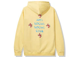 Anti Social Social Club 2 Much of Heaven Hoodie Yellow - vue 360