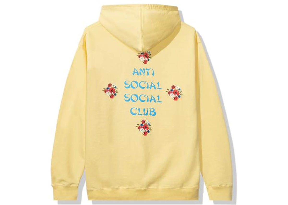Anti Social Social Club 2 Much of Heaven Hoodie Yellow - vue 360