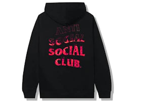 Anti Social Social Club A Fire Inside Hoodie Black/Pink Flame - vue 360