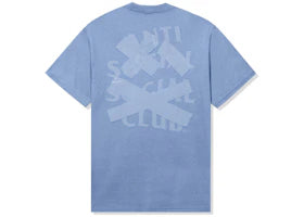 Anti Social Social Club Cancelled Again Tonal Tee Blue - vue 360