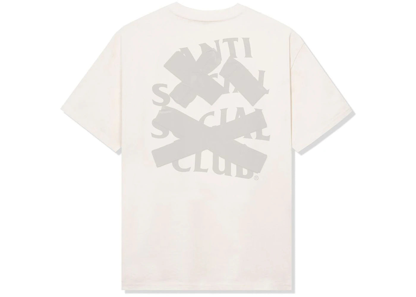 Anti Social Social Club Cancelled Again Tonal Tee Cream - vue secondaire A