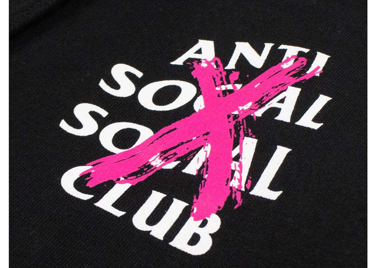 Anti Social Social Club Cancelled Hoodie Black (Pink X) - vue secondaire B