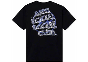 Anti Social Social Club Fragment Bolt Tee Black/Navy - vue 360