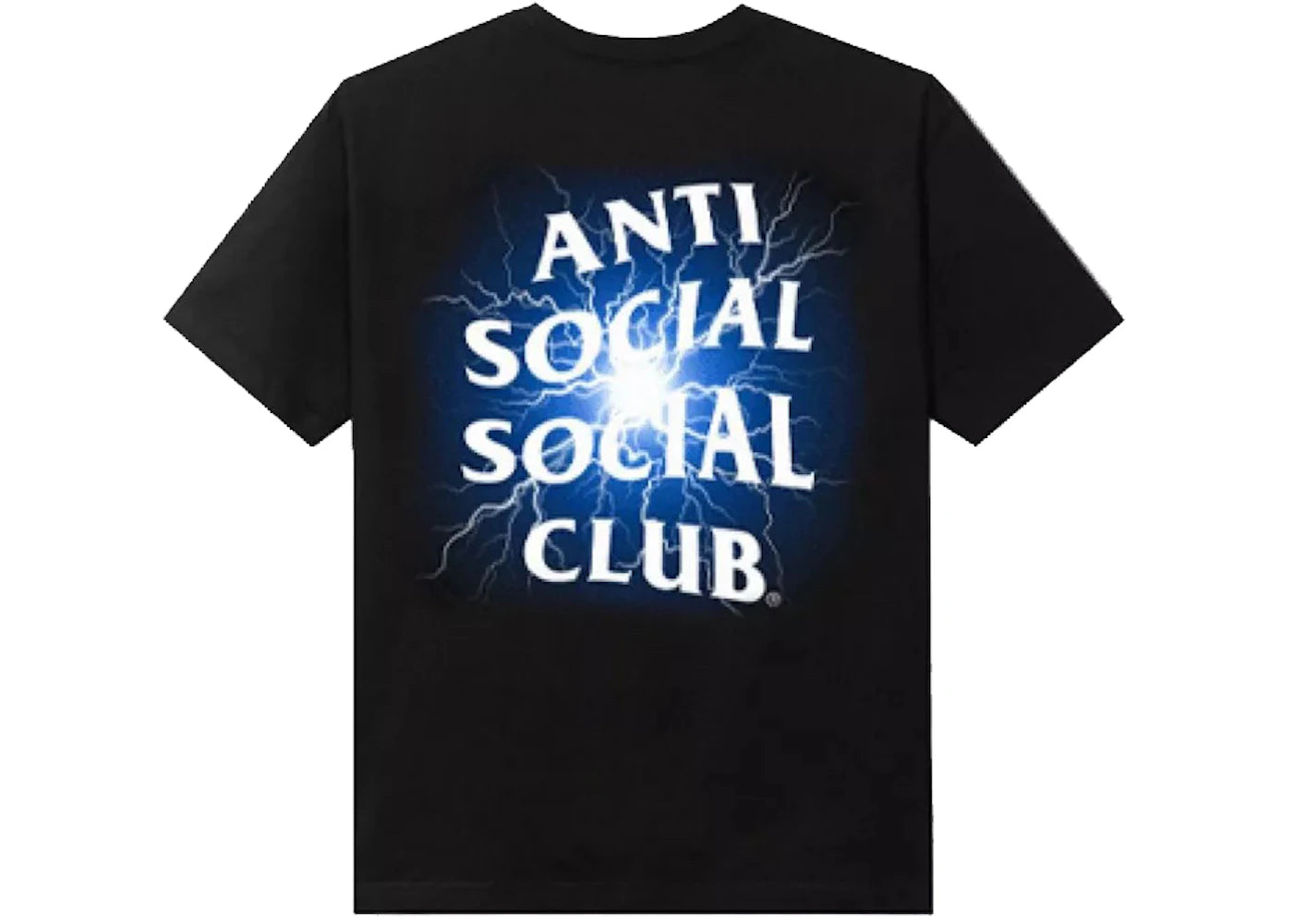Anti Social Social Club Glow In The Dark Pain T-shirt Black/Blue - vue 360