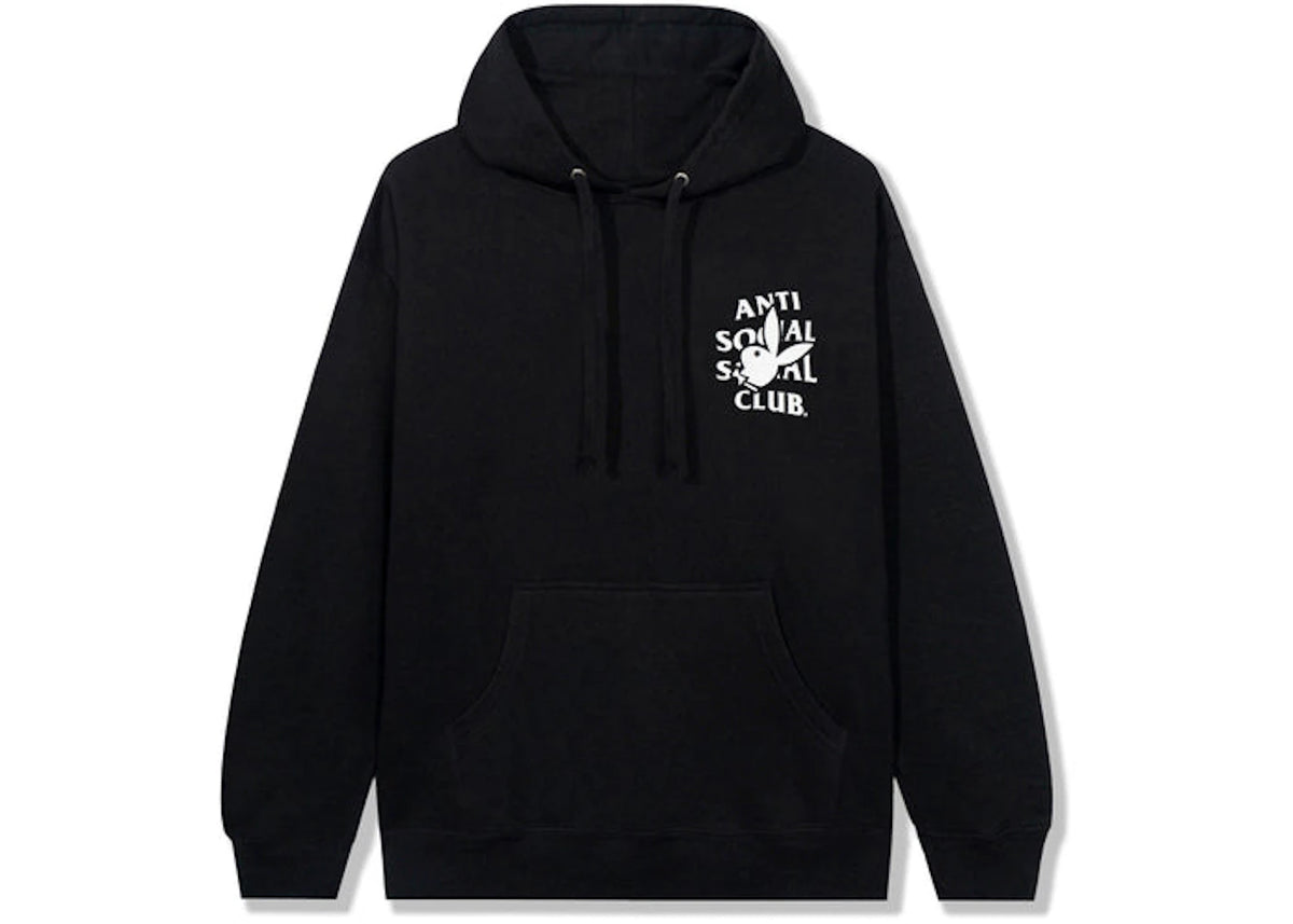 Anti Social Social Club Playboy Bunny Logo Hoodie Black - vue secondaire A