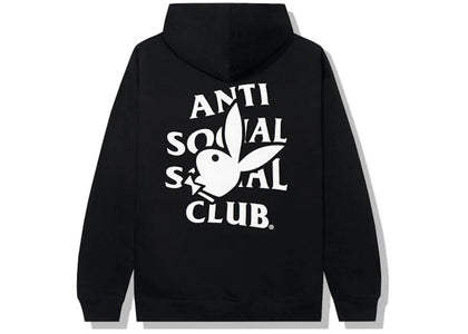 Anti Social Social Club Playboy Bunny Logo Hoodie Black - authentic Anti Social Social Club apparel