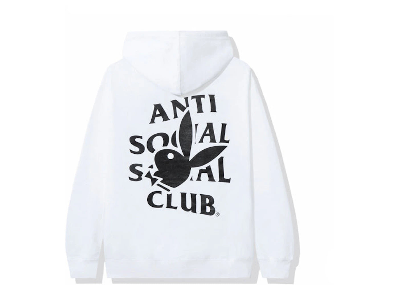 Anti Social Social Club Playboy Bunny Logo Hoodie White - vue secondaire A