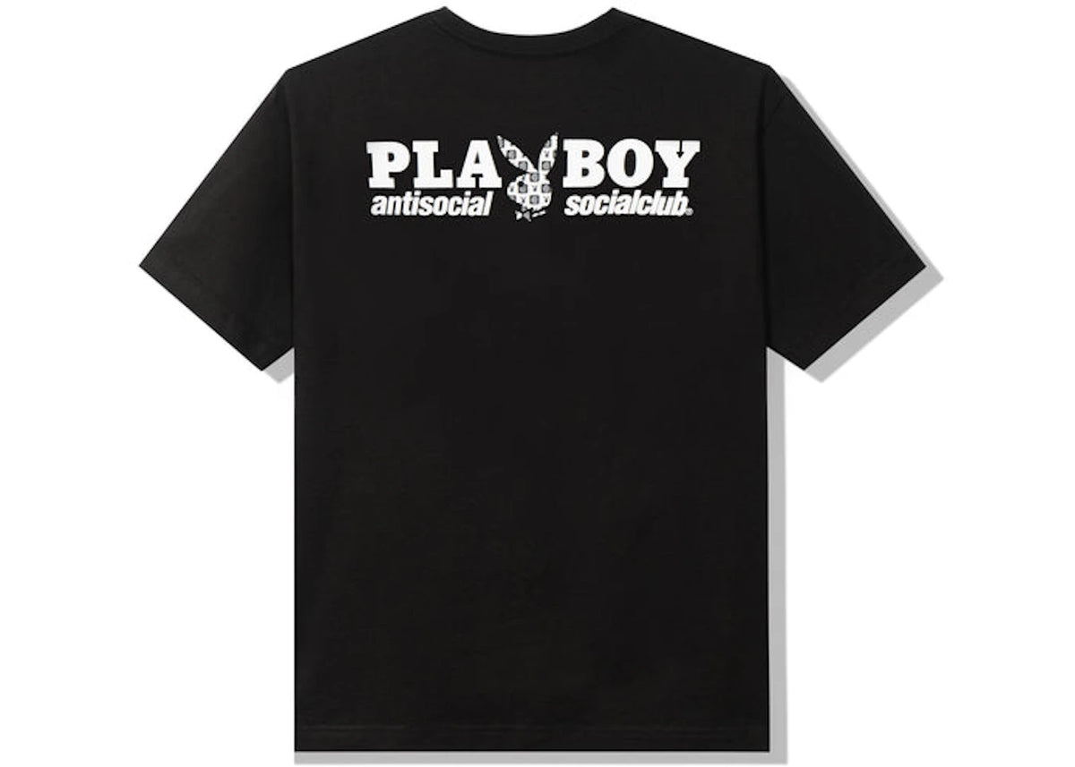 Anti Social Social Club Playboy Checkered T-shirt Black - vue secondaire B