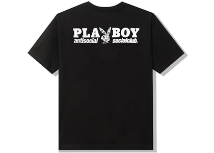 Anti Social Social Club Playboy Checkered T-shirt Black - apparel view 2